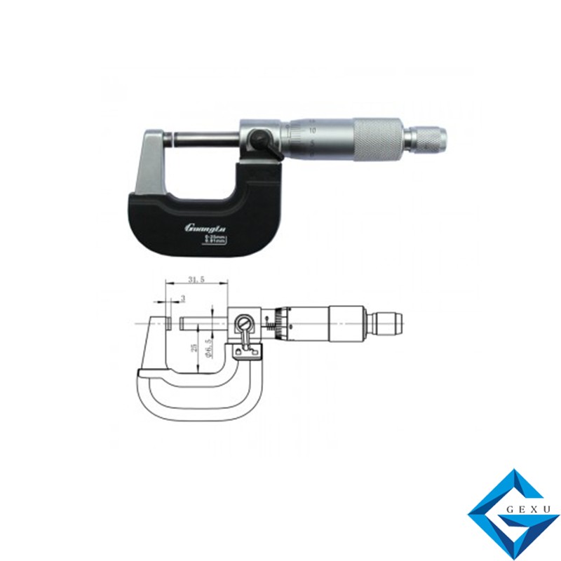 外徑千分尺(鍍鉻)261-901測(cè)量0-25mm